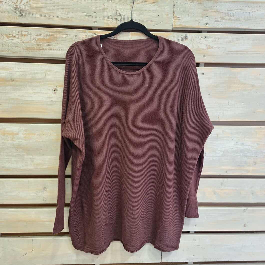 SWEATER CUELLO REDONDO-CHOCOLATE