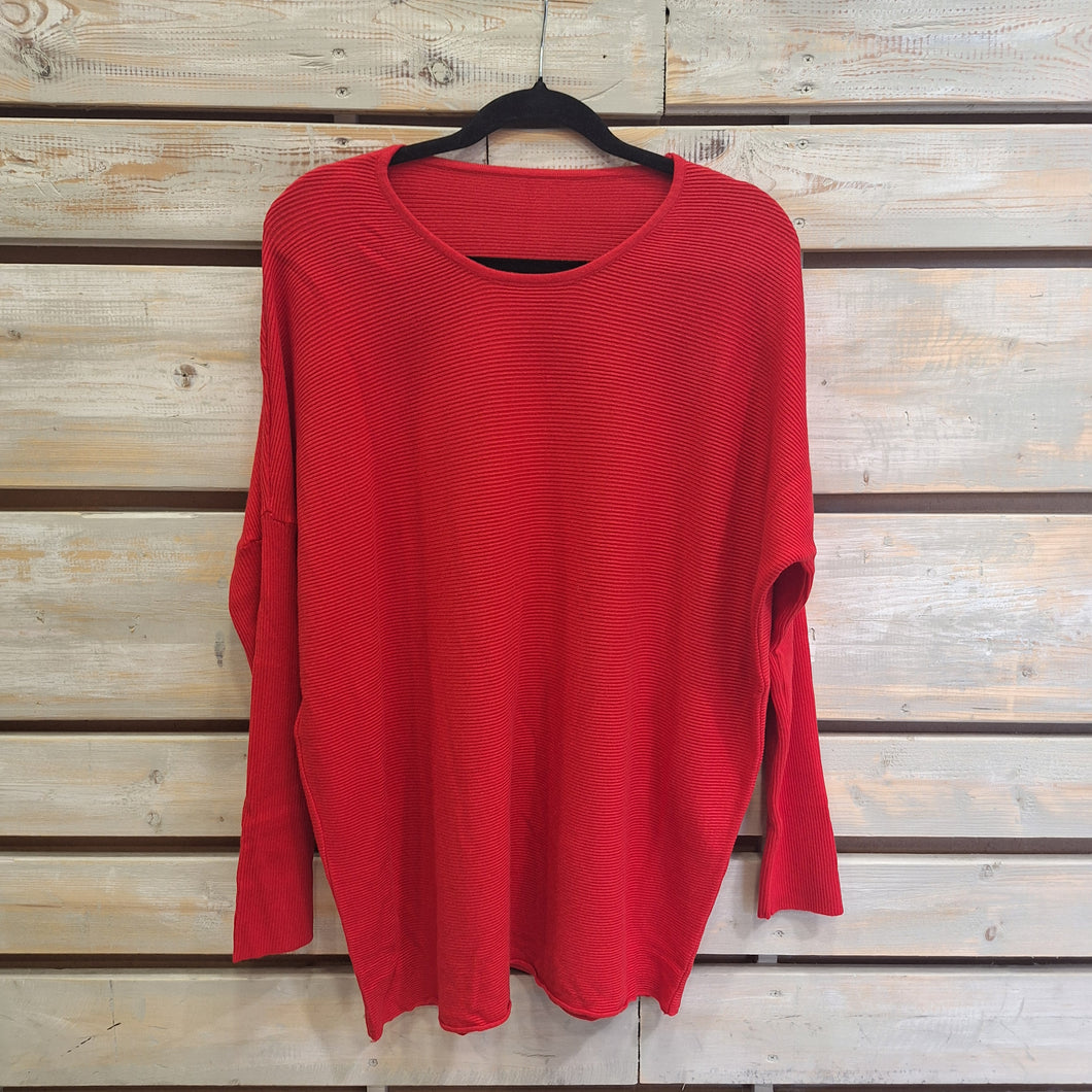 SWEATER CUELLO REDONDO-ROJO