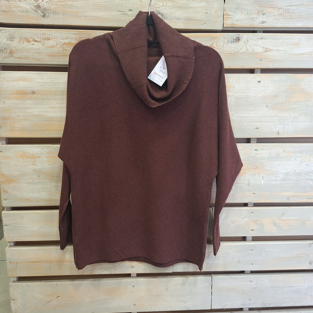 SWEATER CUELLO-CHOCOLATE
