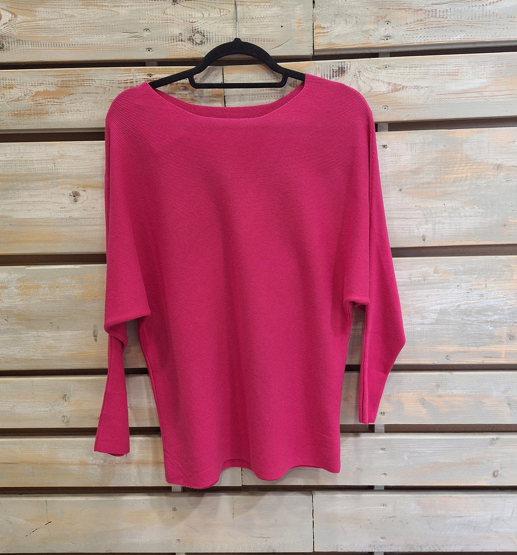 SWEATER MURCIÉLAGO-FUCSIA