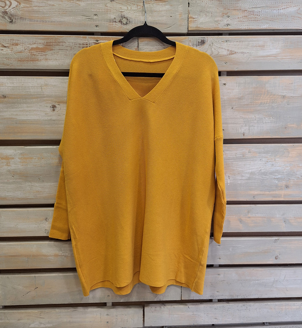 SWEATER CUELLO V MEDIUM-AMARILLO