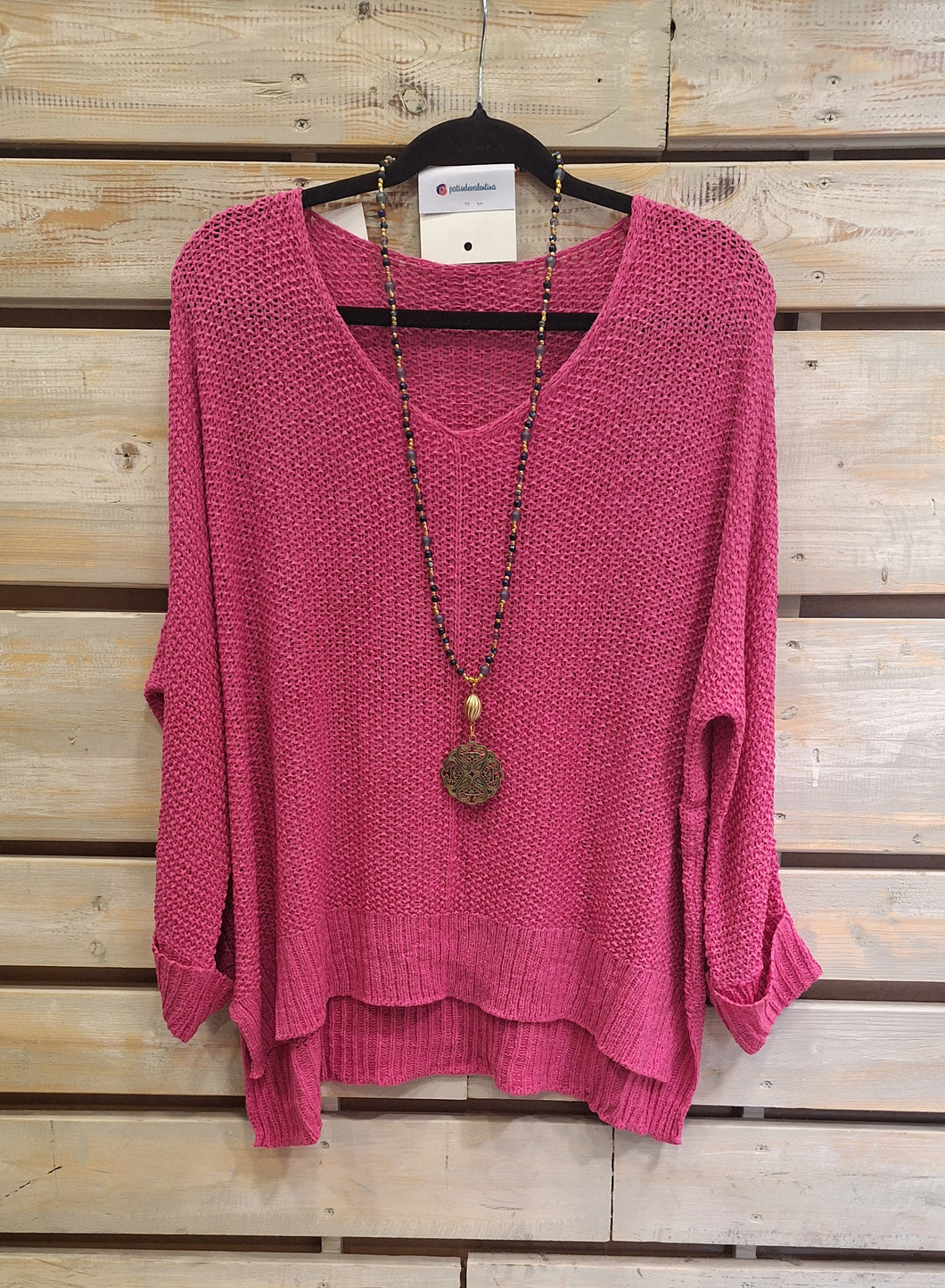 Sweater Hilo M-L/ Fucsia