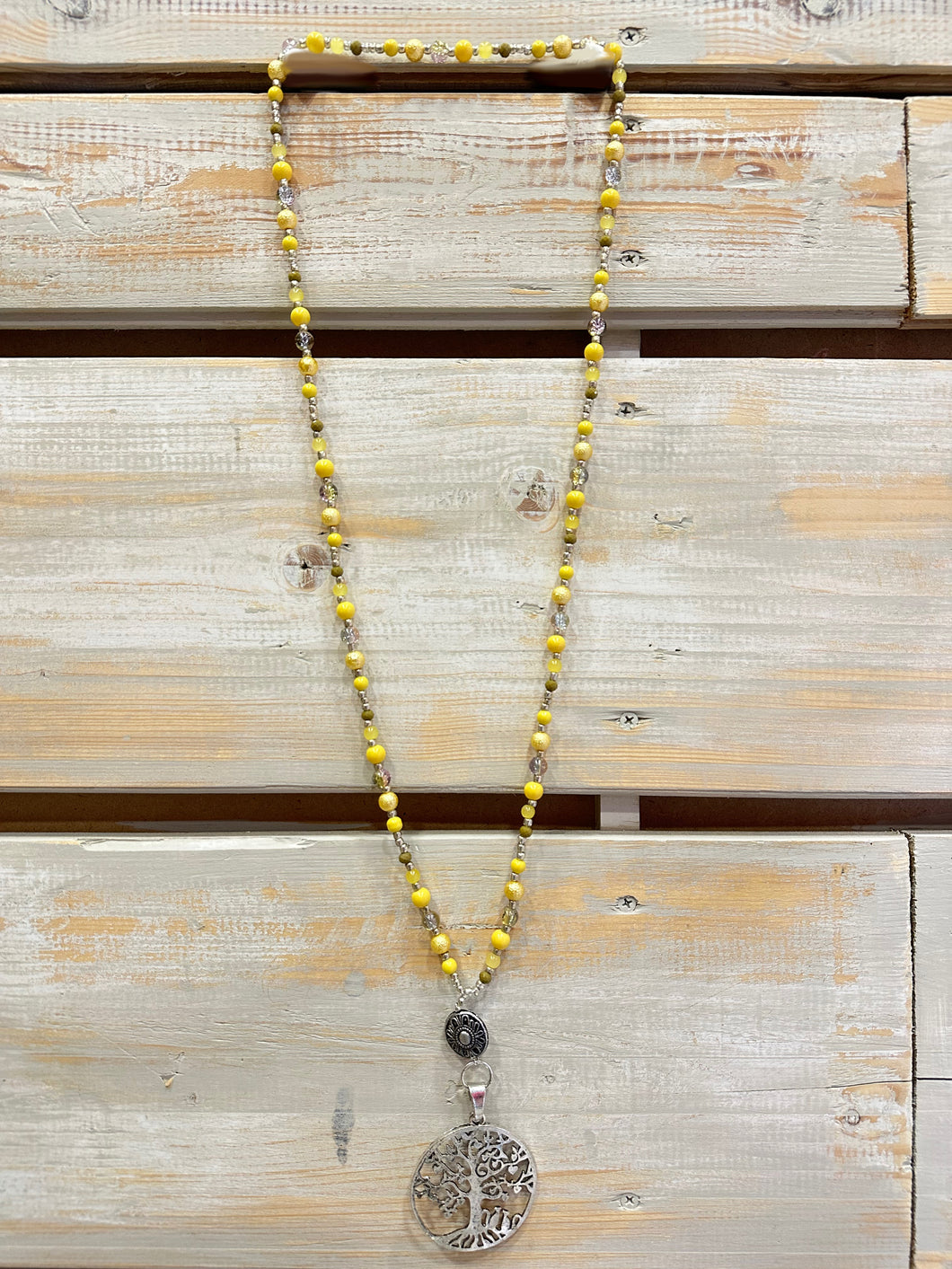 Collar Amarillo/Plateado