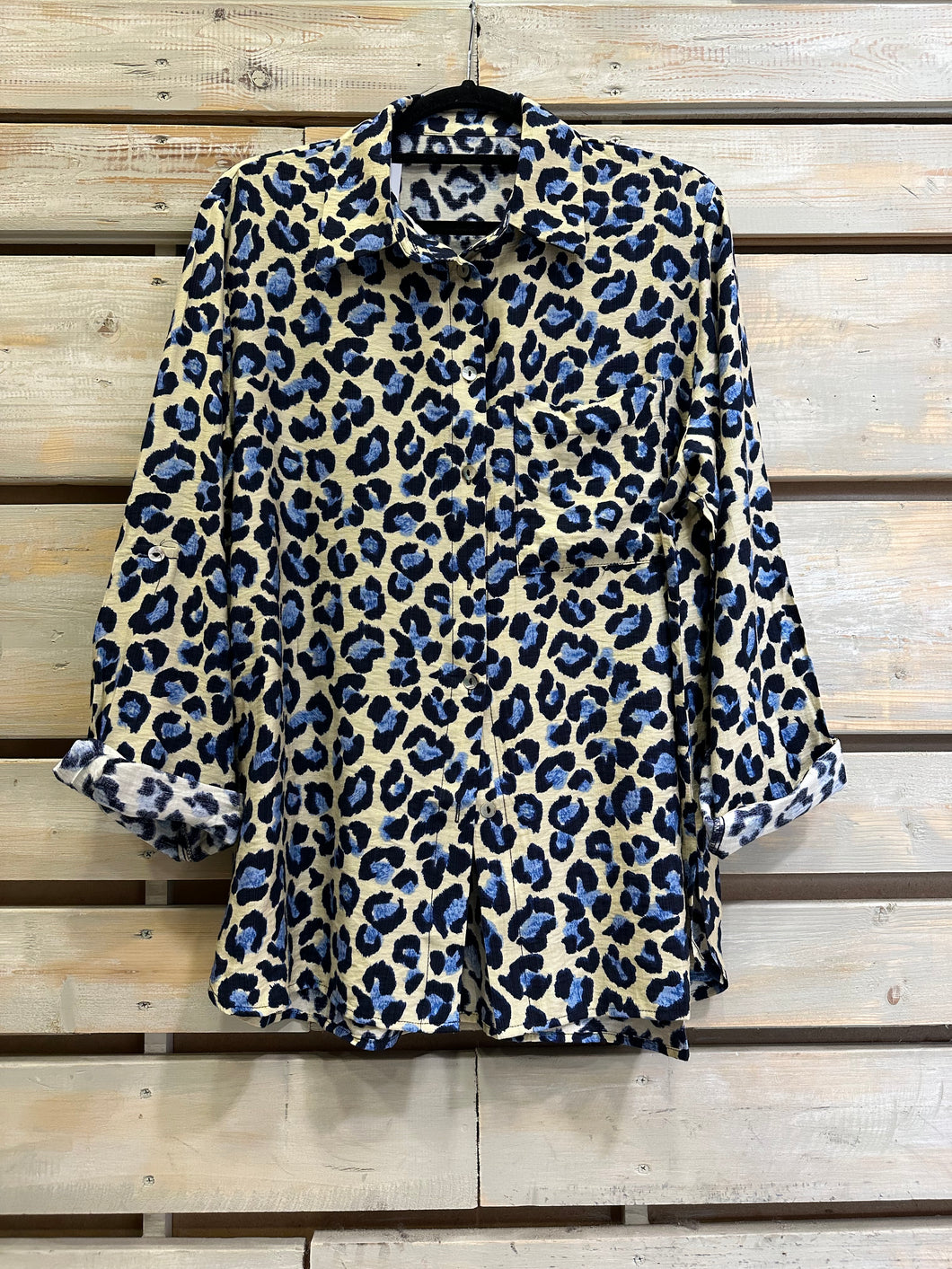 Blusa Animal Print - Azul