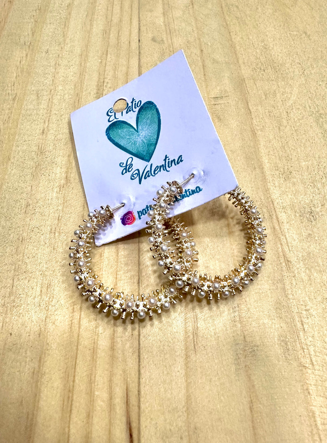 Aros de Argolla con perlas - Dorado