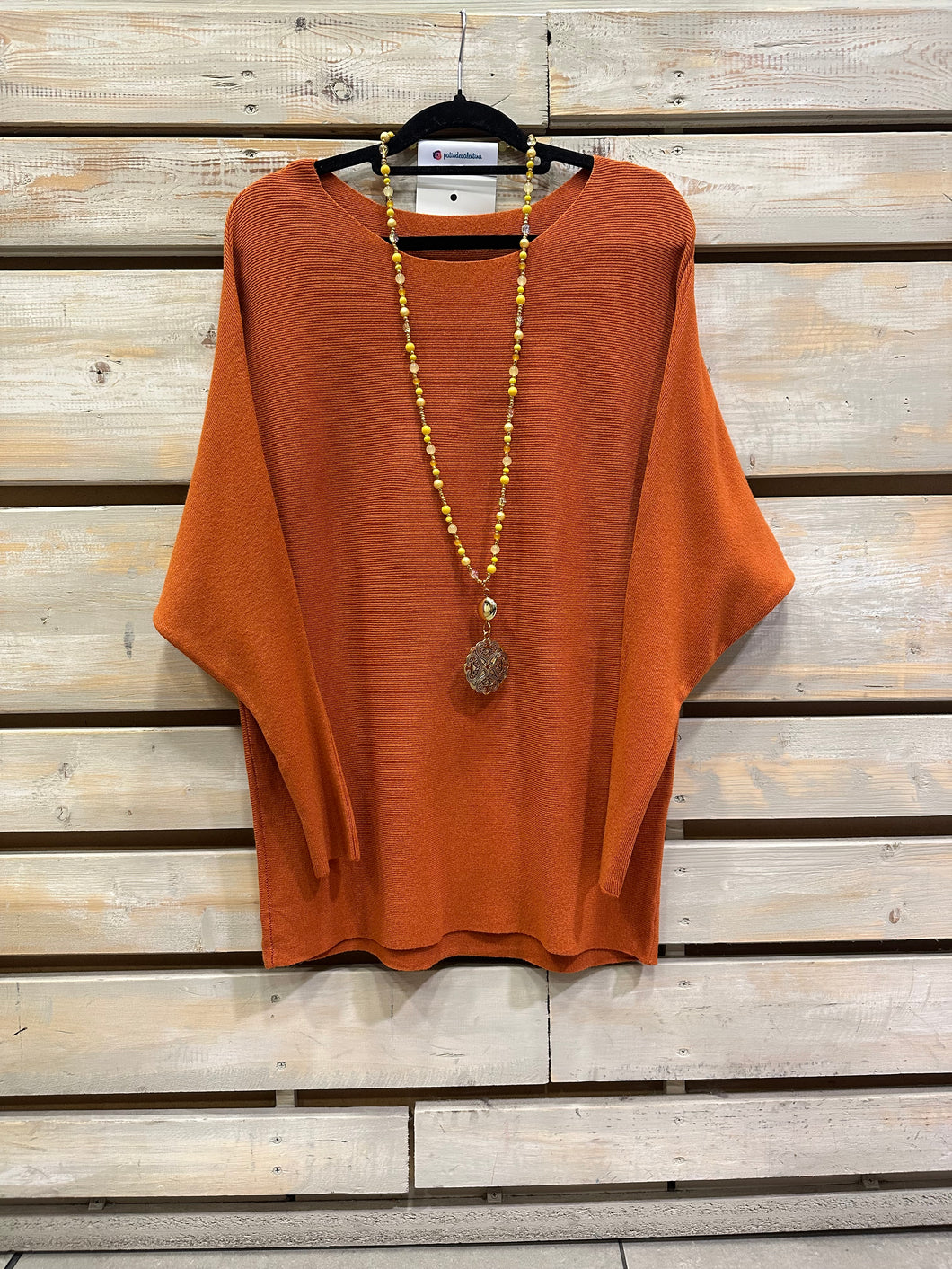 SWEATER MURCIÉLAGO-TERRACOTA
