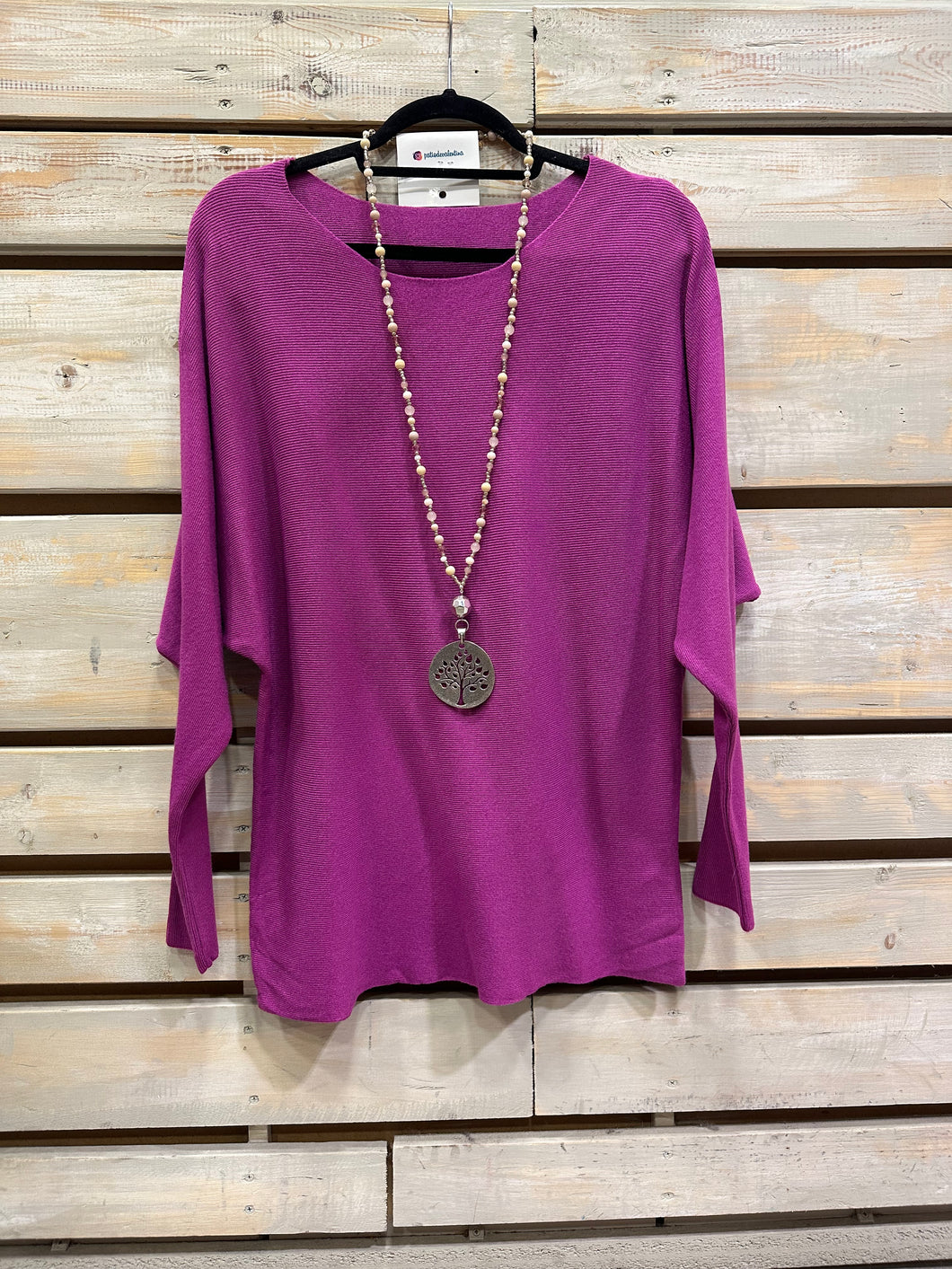 SWEATER MURCIÉLAGO - FRAMBUESA