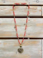 Cargar imagen en el visor de la galería, Collar Sandía/Dorado
