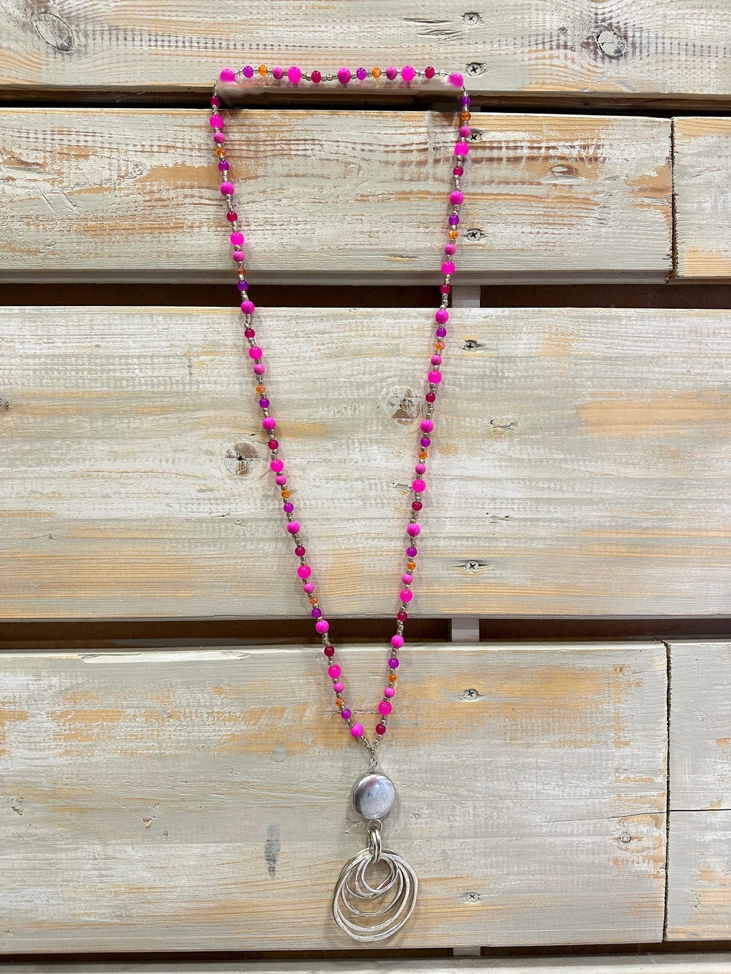 Collar Fucsia/Plateado