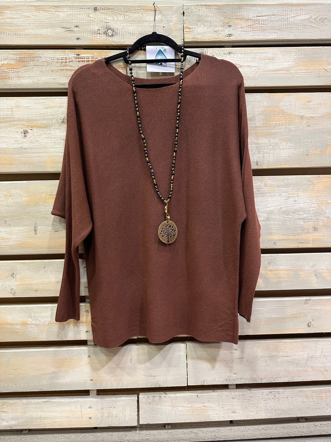SWEATER MURCIÉLAGO-CHOCOLATE